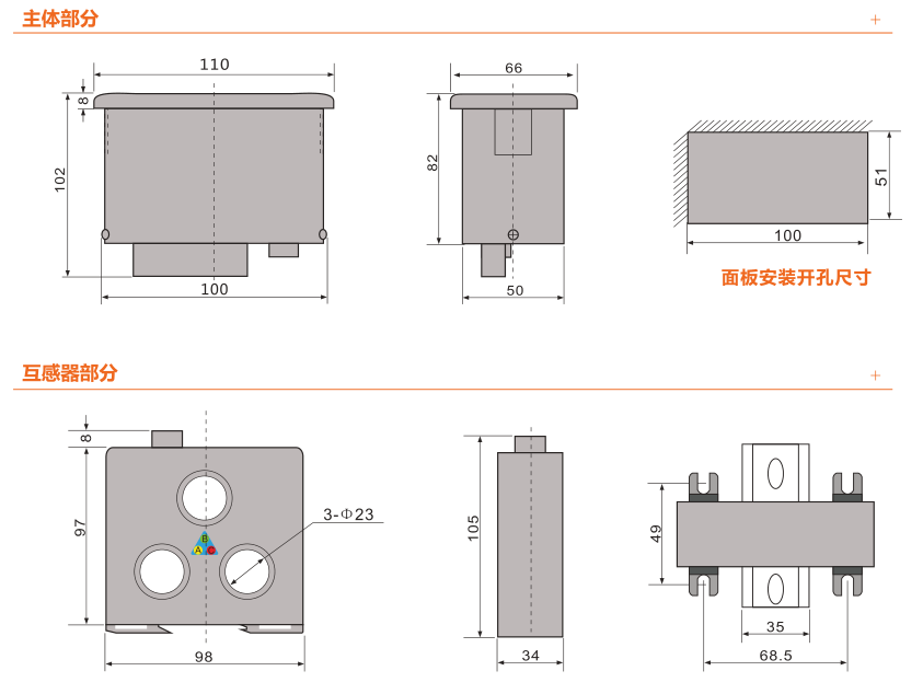 WJB+1E电机hjc黄金城监控器安装尺寸