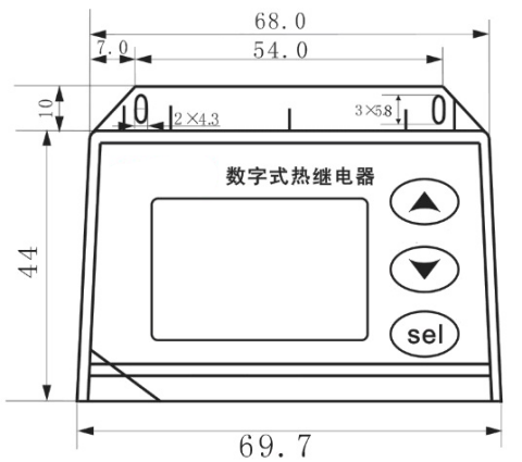 SJD813hjc黄金城数字式热继电器外形尺寸